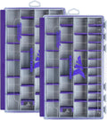 KastKing HyperSeal Waterproof Tackle Box, 3700 2 Packs, Purple