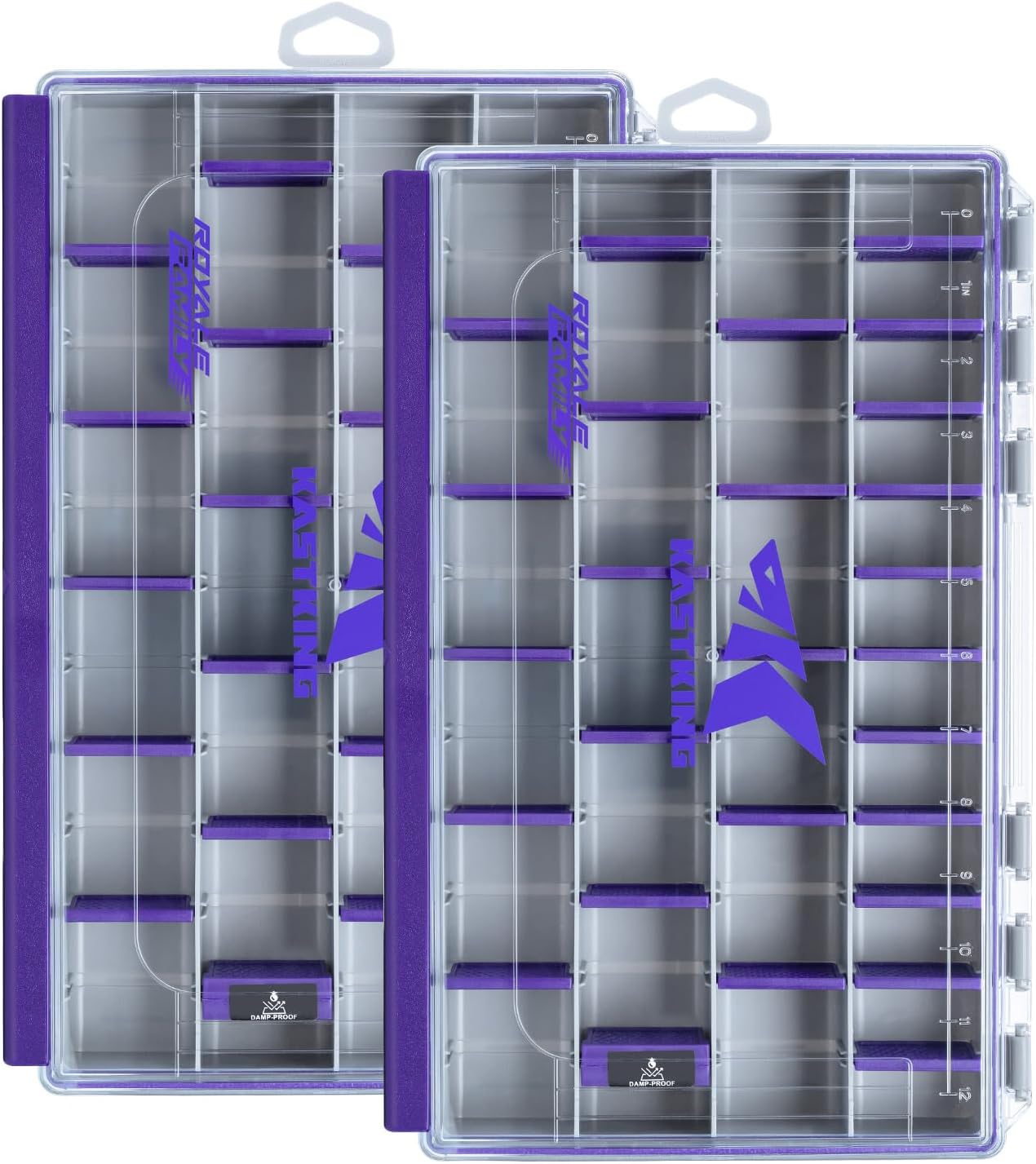 KastKing HyperSeal Waterproof Tackle Box, 3700 2 Packs, Purple