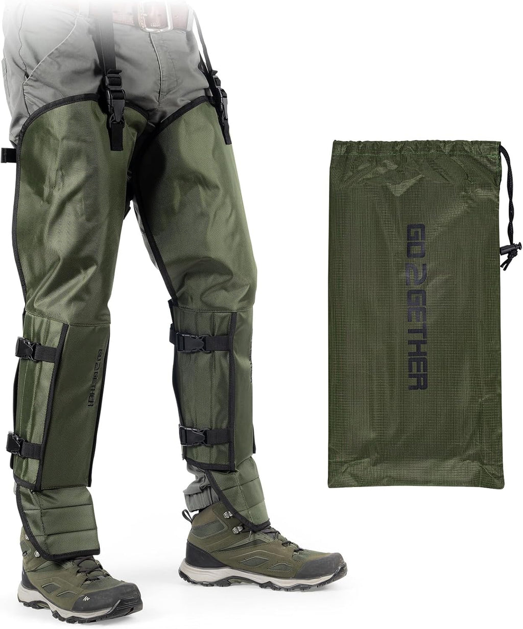 G2 GO2GETHER Snake Gaiter, Durable Snake Guard Gaiters for Hunting, Waterproof Snake Legging Chap for Men and Women,Snake Bite Protection Gaiter for Whole Leg with Adjustable Size