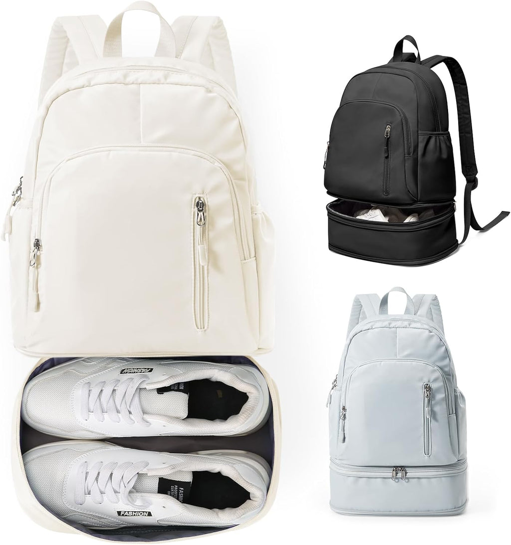 Gym Backpack for Women, Dance Volleyball Backpacks With Shoe Compartment