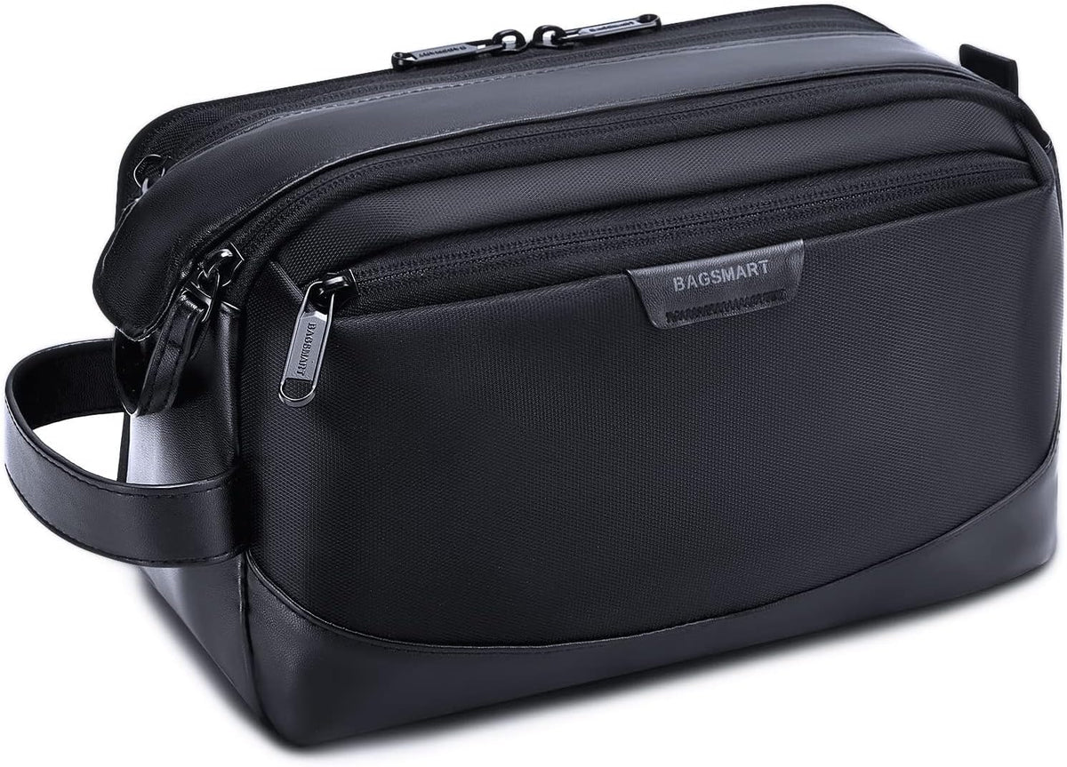 BAGSMART Large Travel Toiletry Bag for Men, Water-resistant, Grey