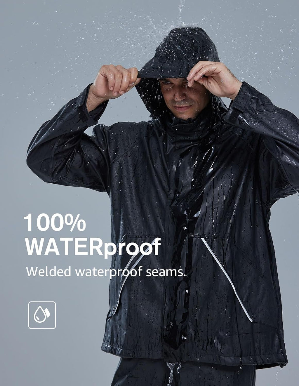 TOWN&FIELD Rain Suits for Fishing Waterproof Rain Gear for Men Women Heavy Duty Rain Coat Jacket with Pants/Overalls