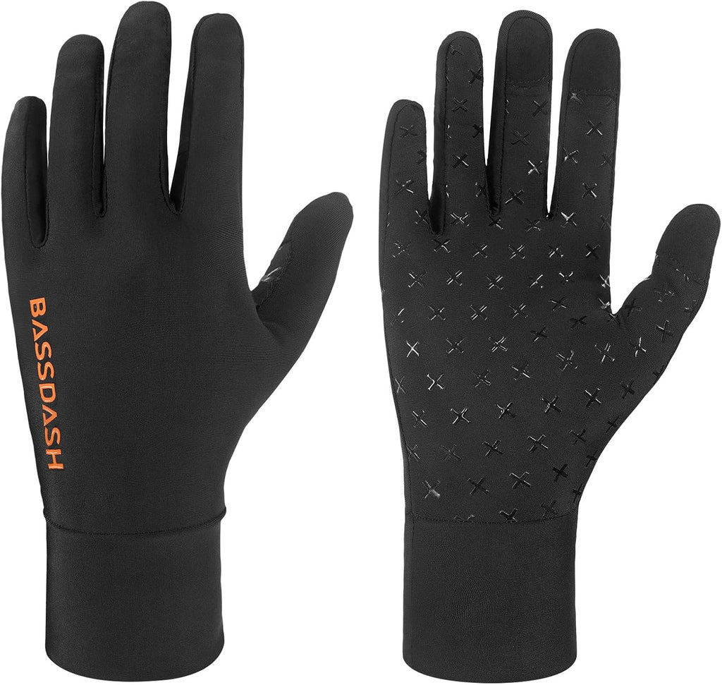 BASSDASH Men’s Camo Hunting Gloves UPF 50+ Lightweight Touchscreen Gloves for Warm Weather Fishing Hiking Outdoor Activities