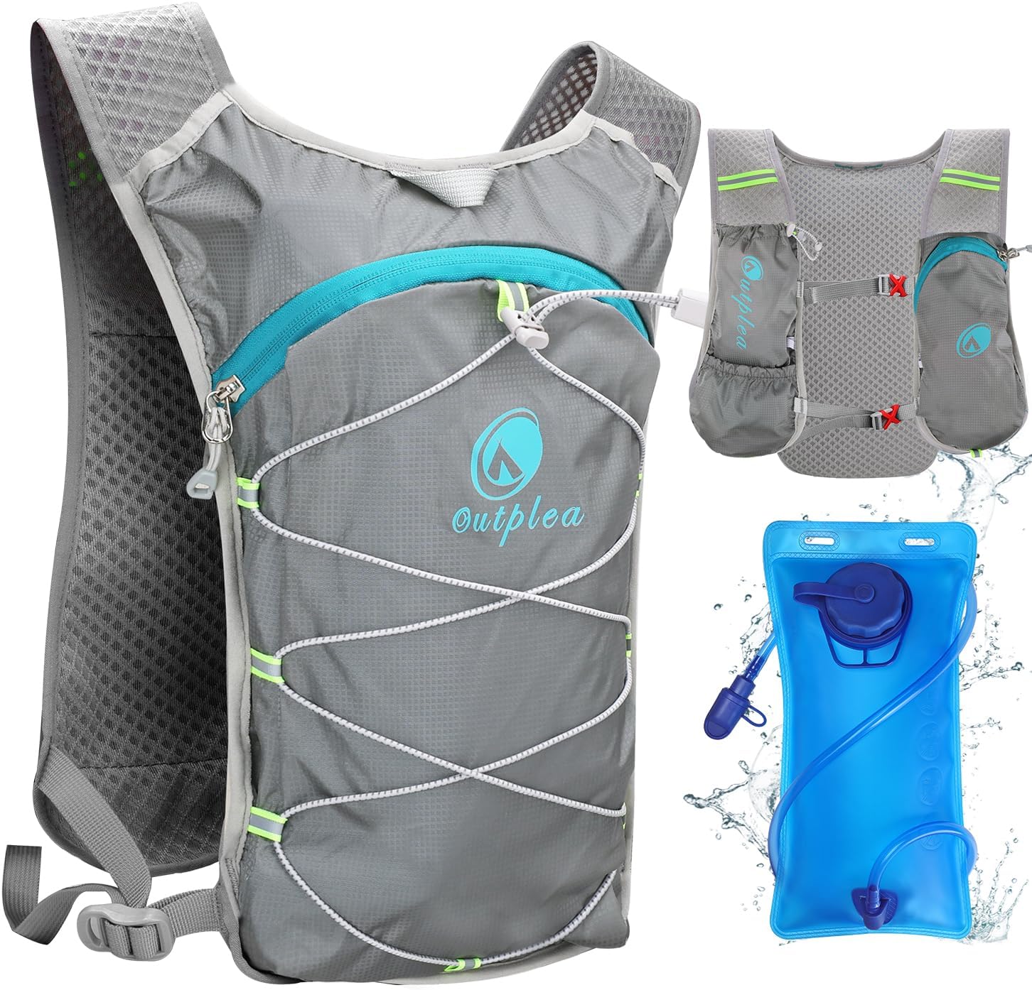 Ouplea Small Running Hydration Backpack Hydro Vest with 2L Water Bladder