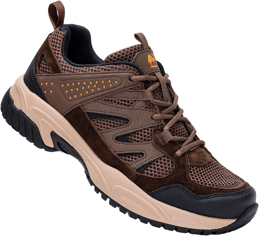 CAMELSPORTS Hiking Shoes Men Lightweight Non-Slip Breathable Sneakers Low Top Walking Shoes for Outdoor Trailing Trekking Walking Climbing