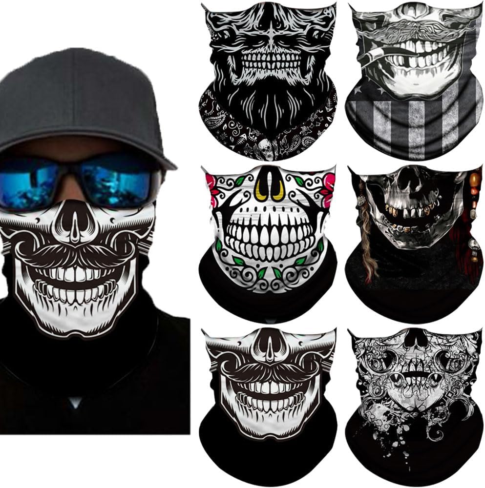 Neck Gaiter Mask,Bandana Gator Face Cover Mask Sun UV Protection,Neck Warmer Balaclava,Tube Face Scarf,Headband for Outdoor