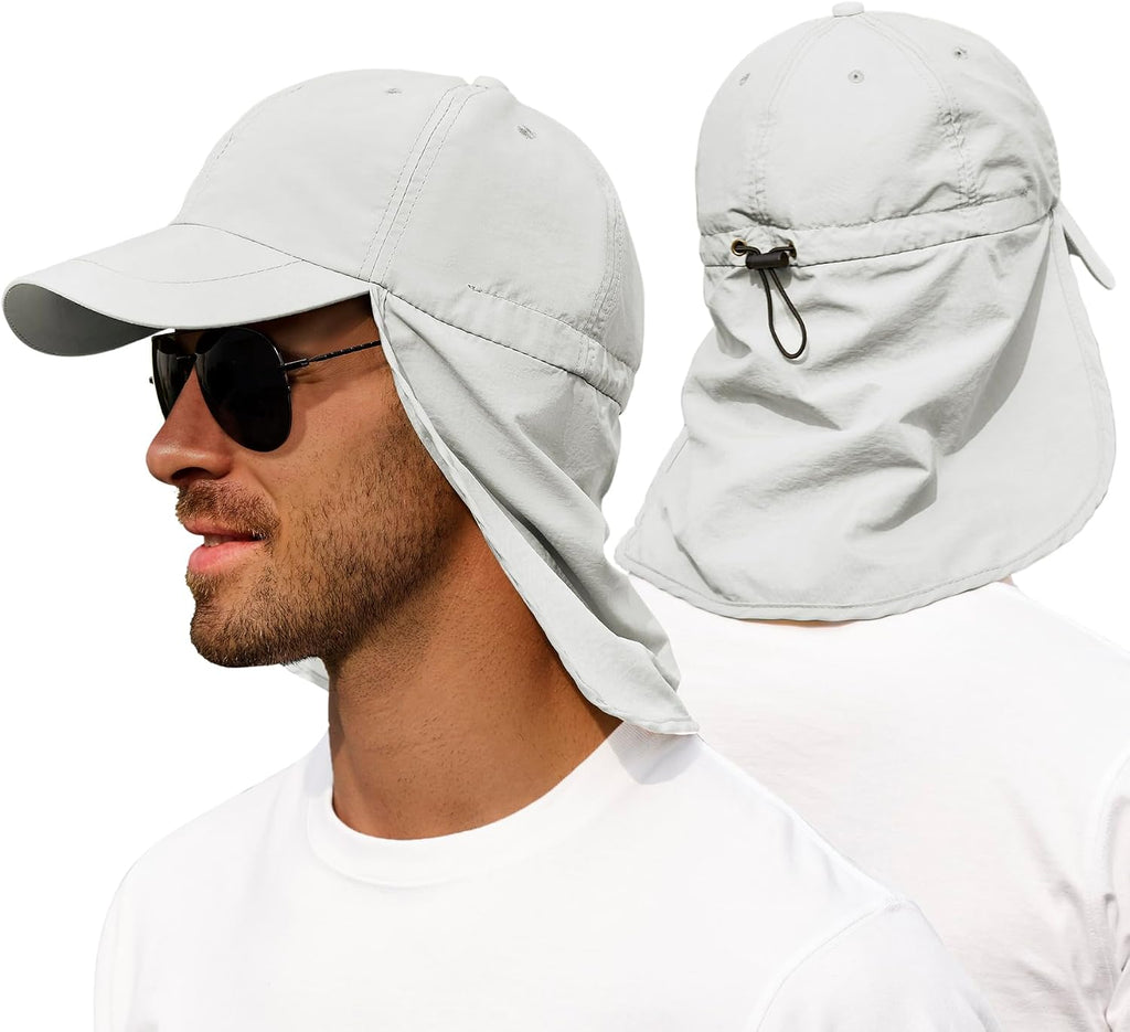 Zando UPF 50+ Sun Hats with Neck Flap for Men, Baseball Cap