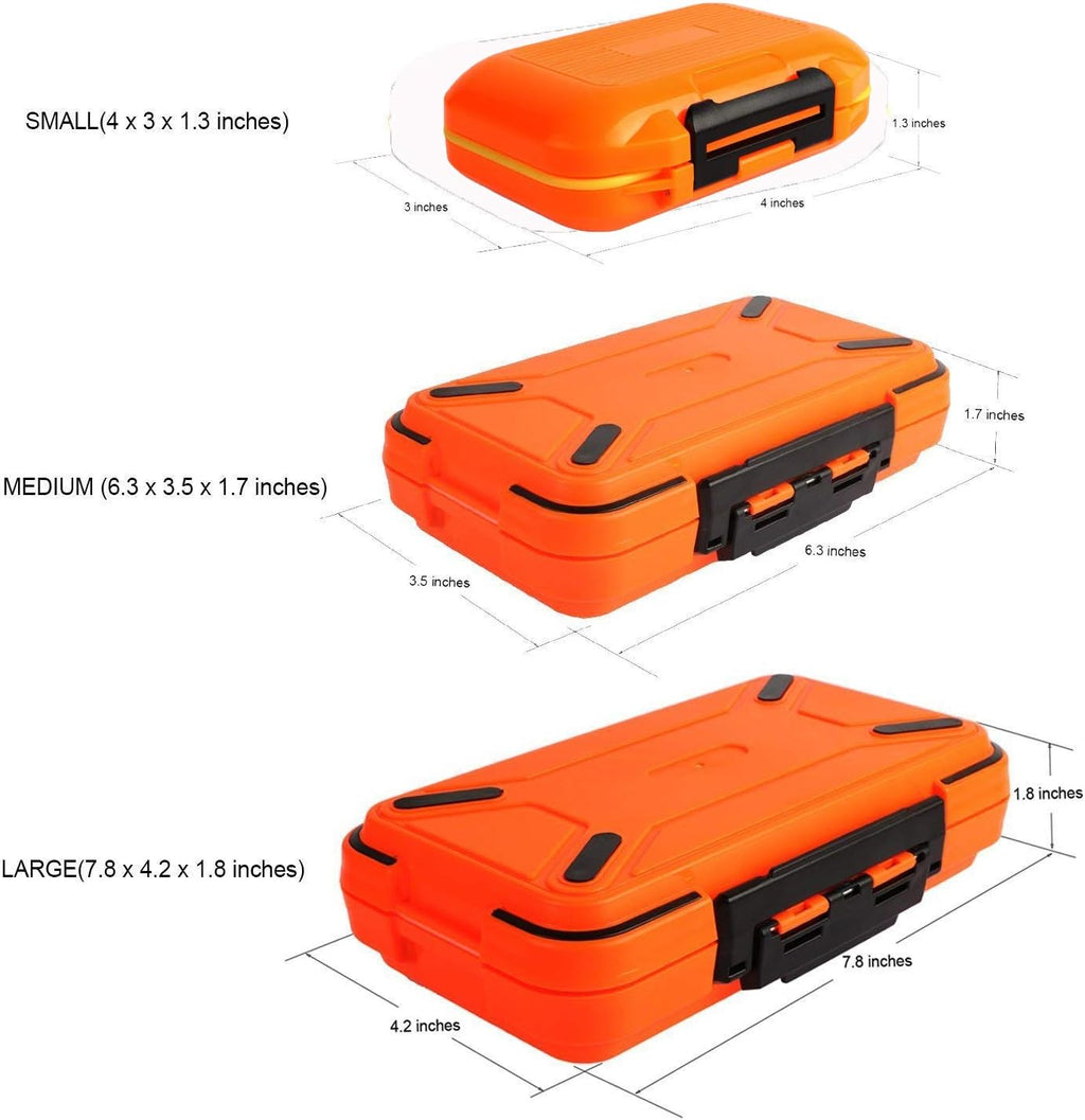 Fishing Lure Boxes, Waterproof Portable Tackle Box Organizer With Storing Tackle Set Plastic Storage - Mini Utility Lures Fishing Box, Small Organizer Box (Storage-O-M)