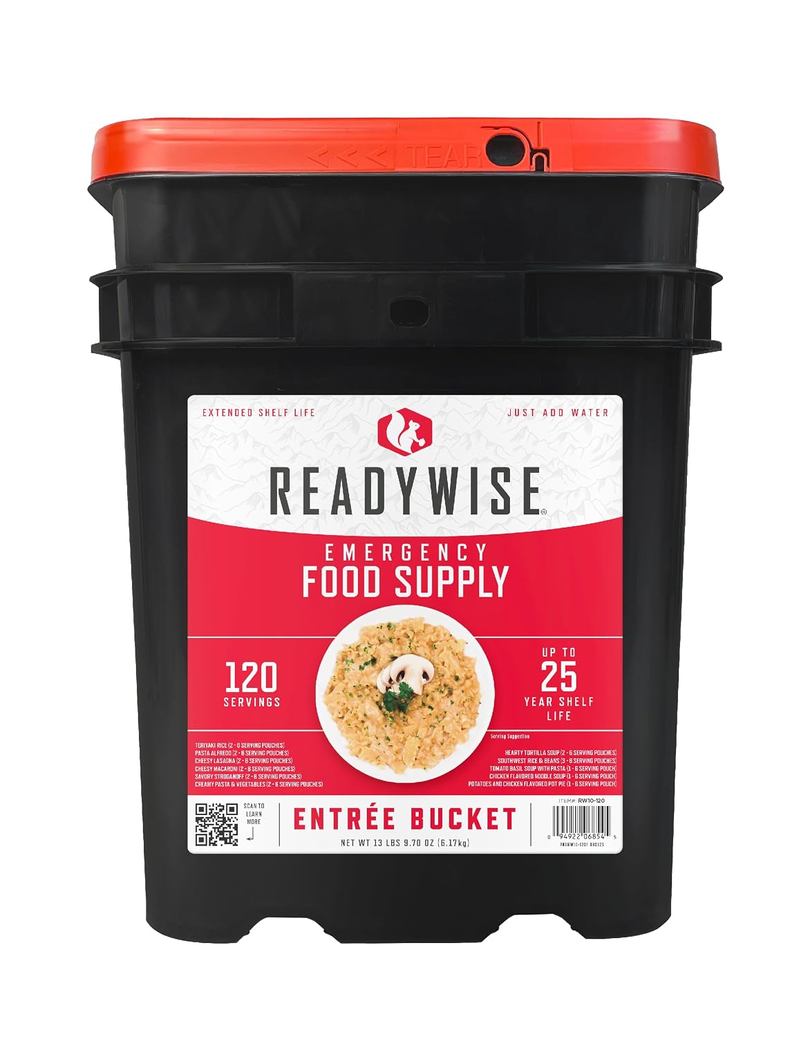 READYWISE Emergency Survival Food Supply Favorite Sample Bucket 120 Serving
