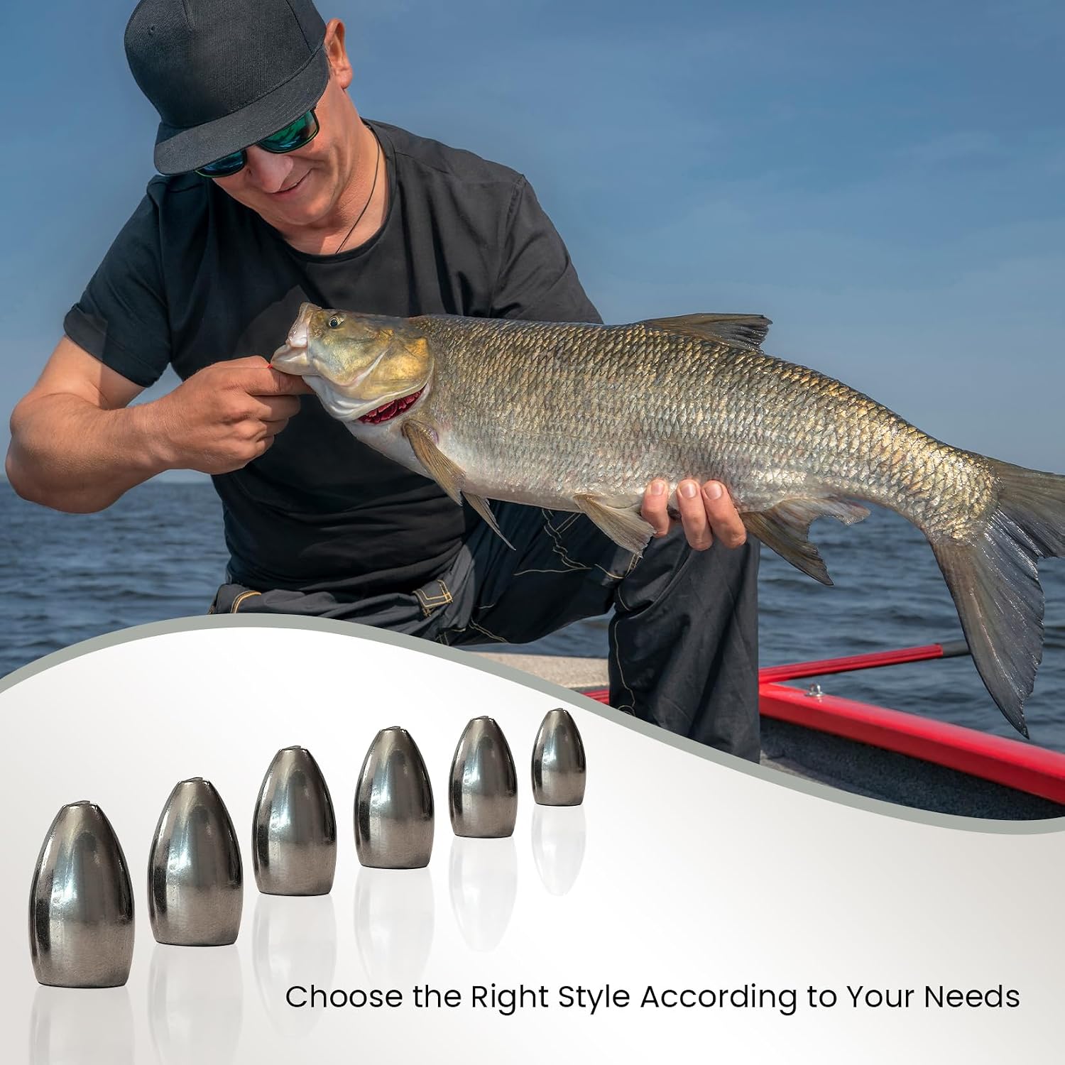 Pristis 12 pcs Tungsten Fishing Weights, Compact Bullet Sinkers