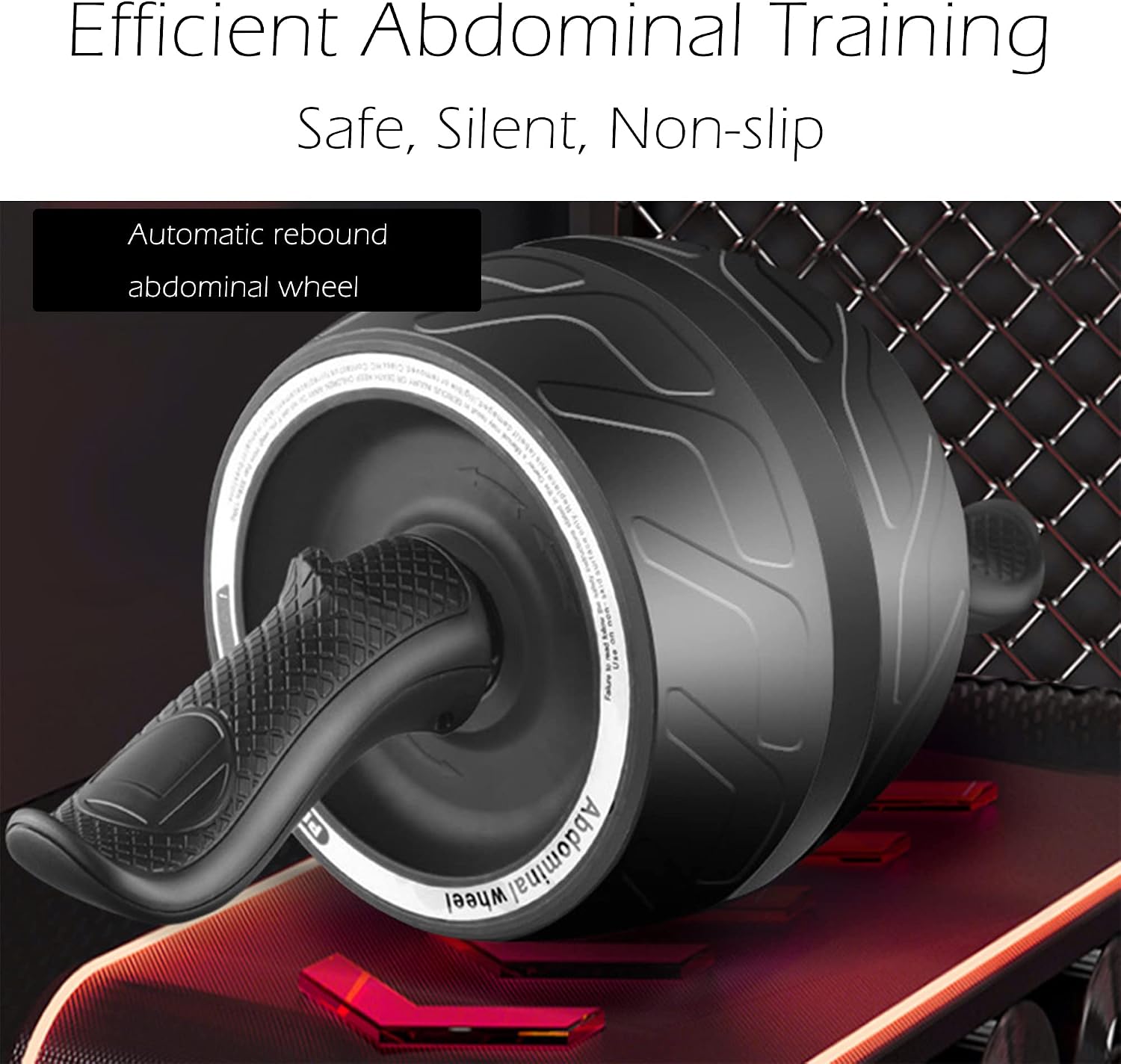 AB Wheel Roller with Resistance Spring, Automatic Rebound Core Trainer