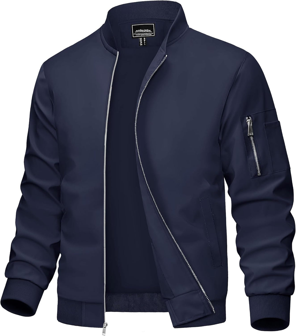 MAGCOMSEN Men's Bomber Jacket Lightweight Windbreaker Spring Fall Jacket