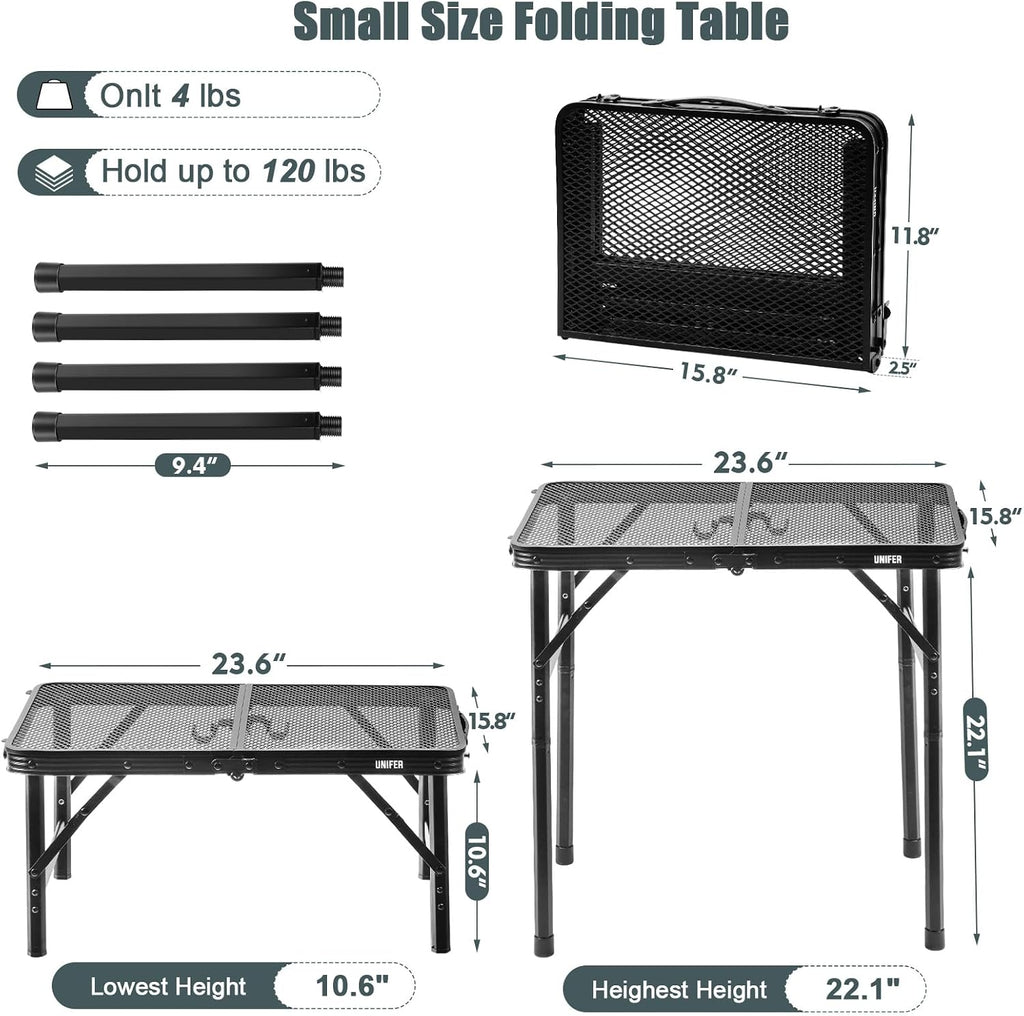 2 Ft Folding Camping Table,Small Lightweight Portable Grill Table