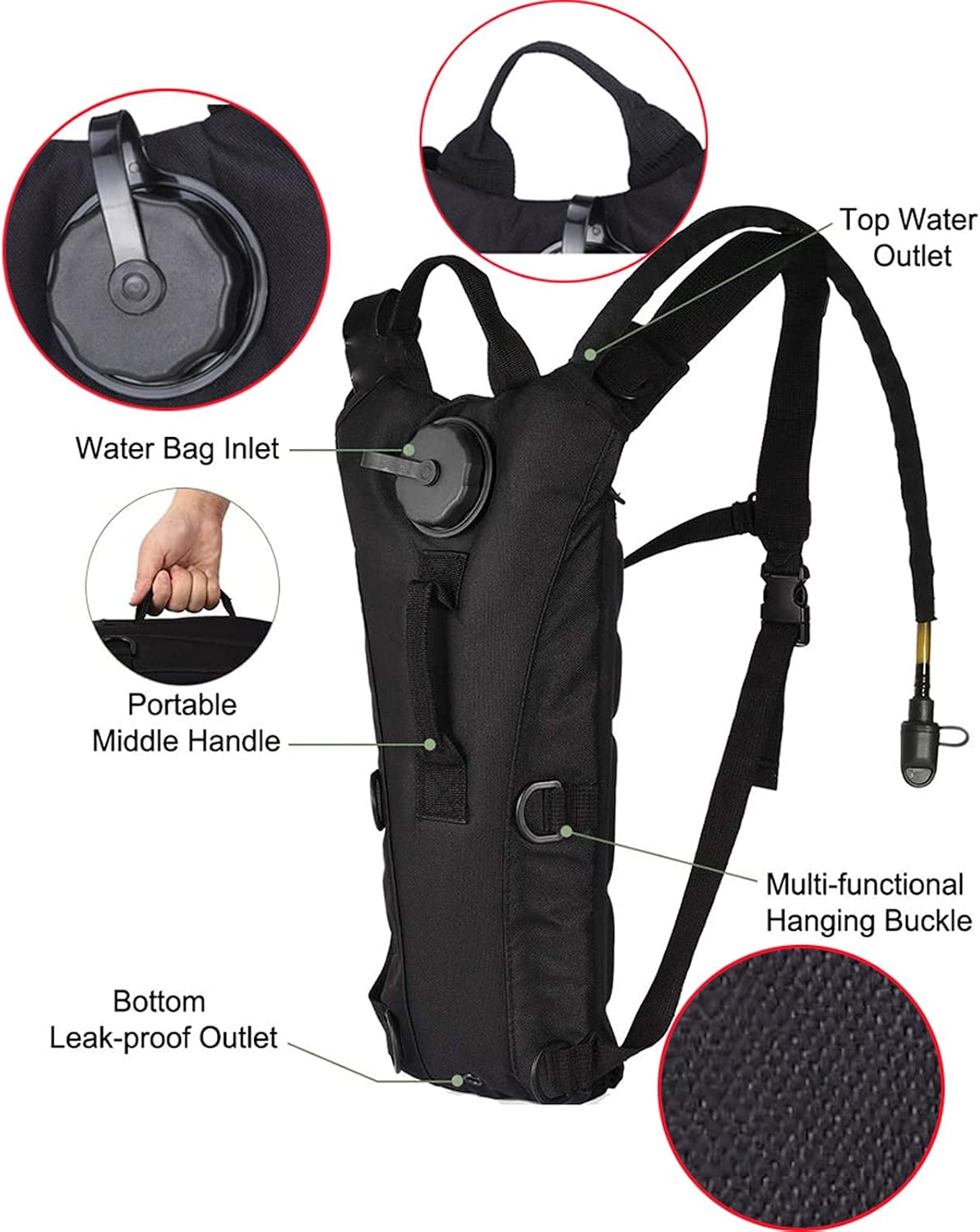 Water Backpack Hydration Backpack with Bladder Lightweight & Waterproof Hydration Pack for Hiking, Cycling, Running,Climbing Outdoorer ,Gift for dad