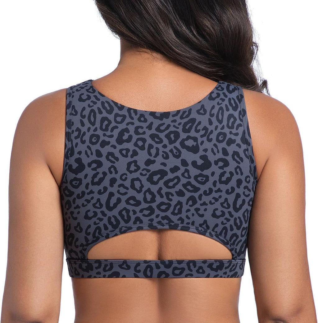 Betaven Push up Sports Bra for Women Sexy Hollow Crop Tops with Removable Cups Workout Fitness Yoga Bra Medium Support