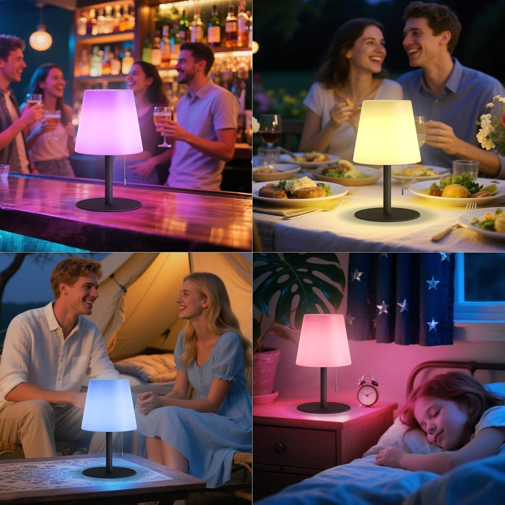 uuffoo Shower Lamp Rechargeable Cordless Light Waterproof for Bathroom Spa