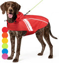 VIVAGLORY Dog Raincoat Wetoff Dog Rain Coat, XL, Red
