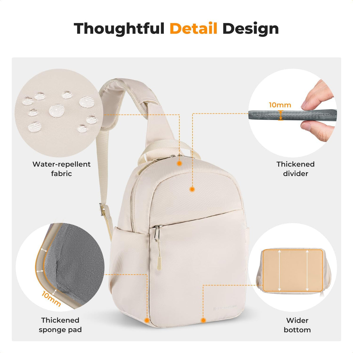 K&F CONCEPT Camera Sling Bag, Compact Crossbody Bag for DSLR Mirrorless