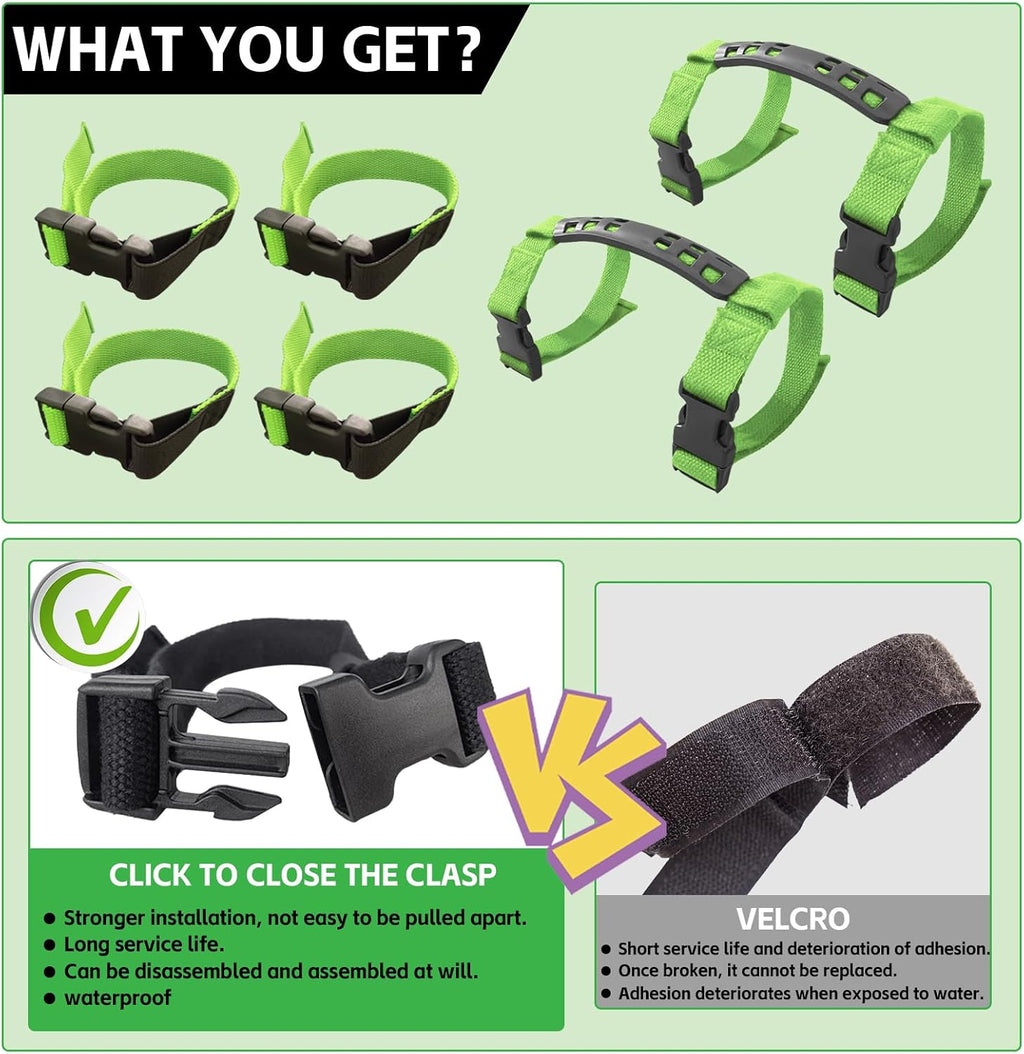 Dog Playpen Easy-Carry Straps, 2Pack (Greener)