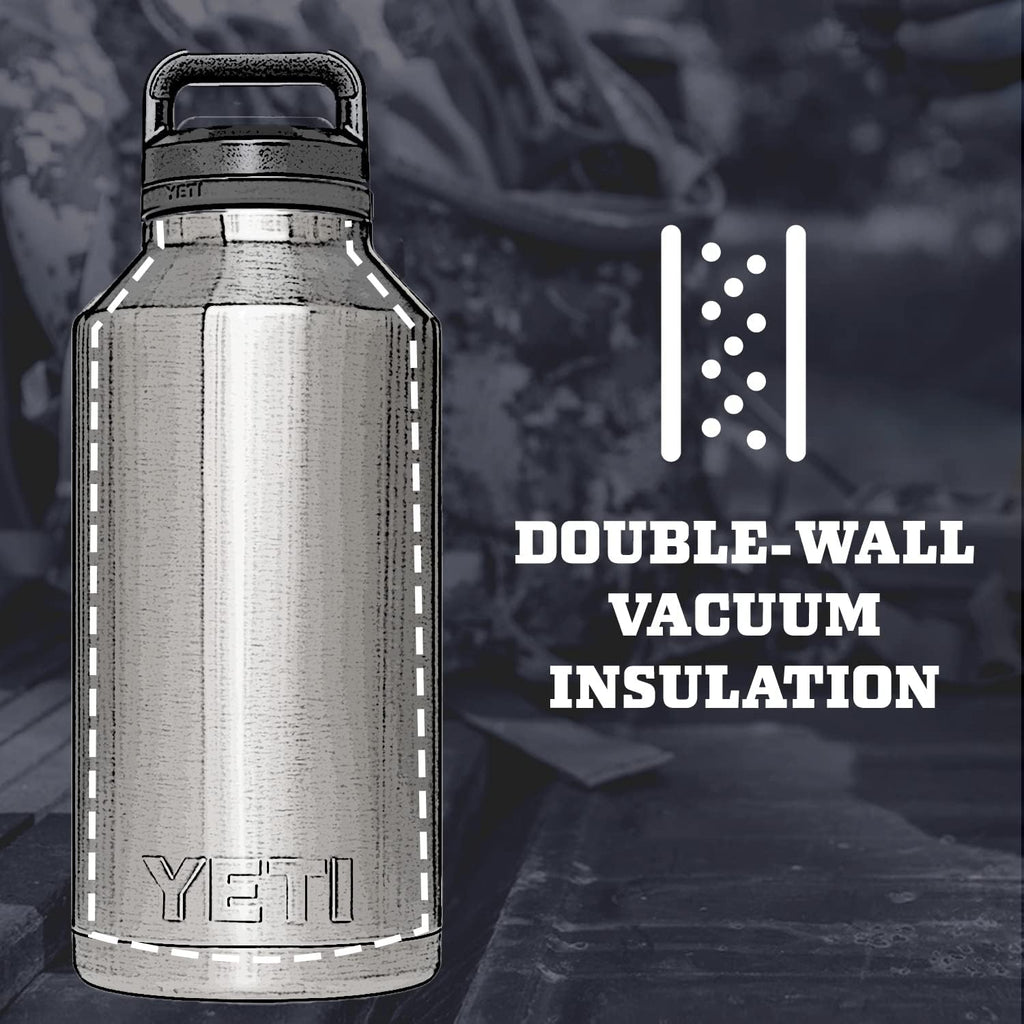 YETI Rambler 64 oz Bottle, Vacuum Insulated, Leakproof, Stainless Steel with Chug Cap, Navy