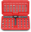 Bomivoi 42 in 1 Magnetic Screwdriver Set, DIY Ratchet Screwdriver Set, Multi Bit Magnetic Drive Set with Detachable Ratchet Handle, Portable Compact Repair Tool Kit for Furniture Computer Bicycle Red