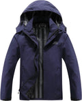 OTU Men's Lightweight Waterproof Hooded Rain Jacket Outdoor Raincoat Shell Jacket for Hiking Travel