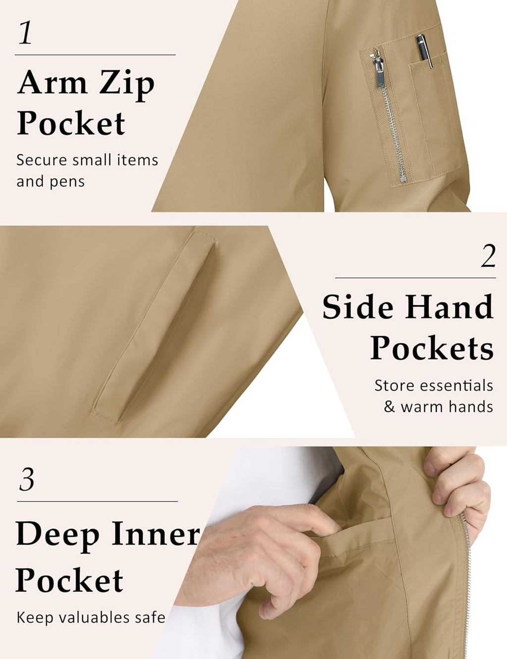 MAGCOMSEN Men's Bomber Jacket Lightweight Windbreaker Spring Fall Jacket
