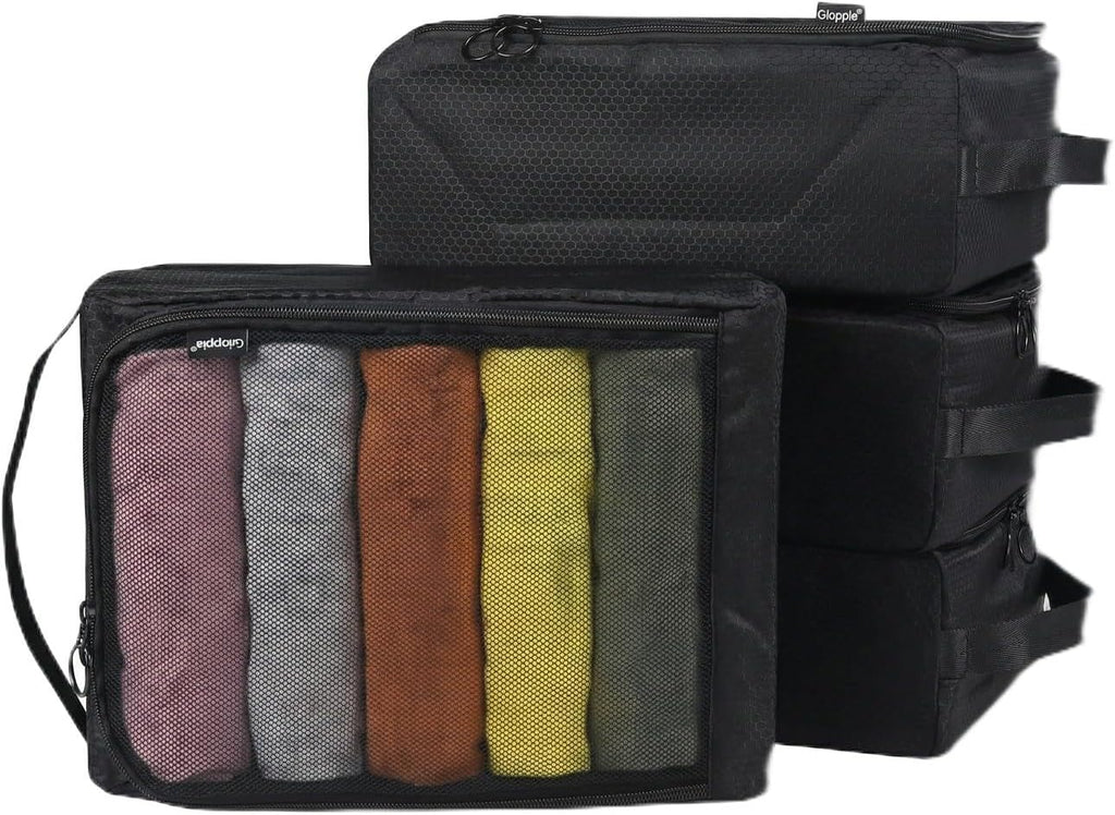 Gloppie 4-Pack Packing Cubes for Luggage - Organizer Suitcase Bags Set - Carry On Travel Accessories