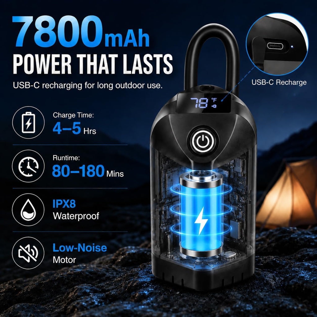 Portable Shower for Camping, 7800mAh Rechargeable Camping Shower