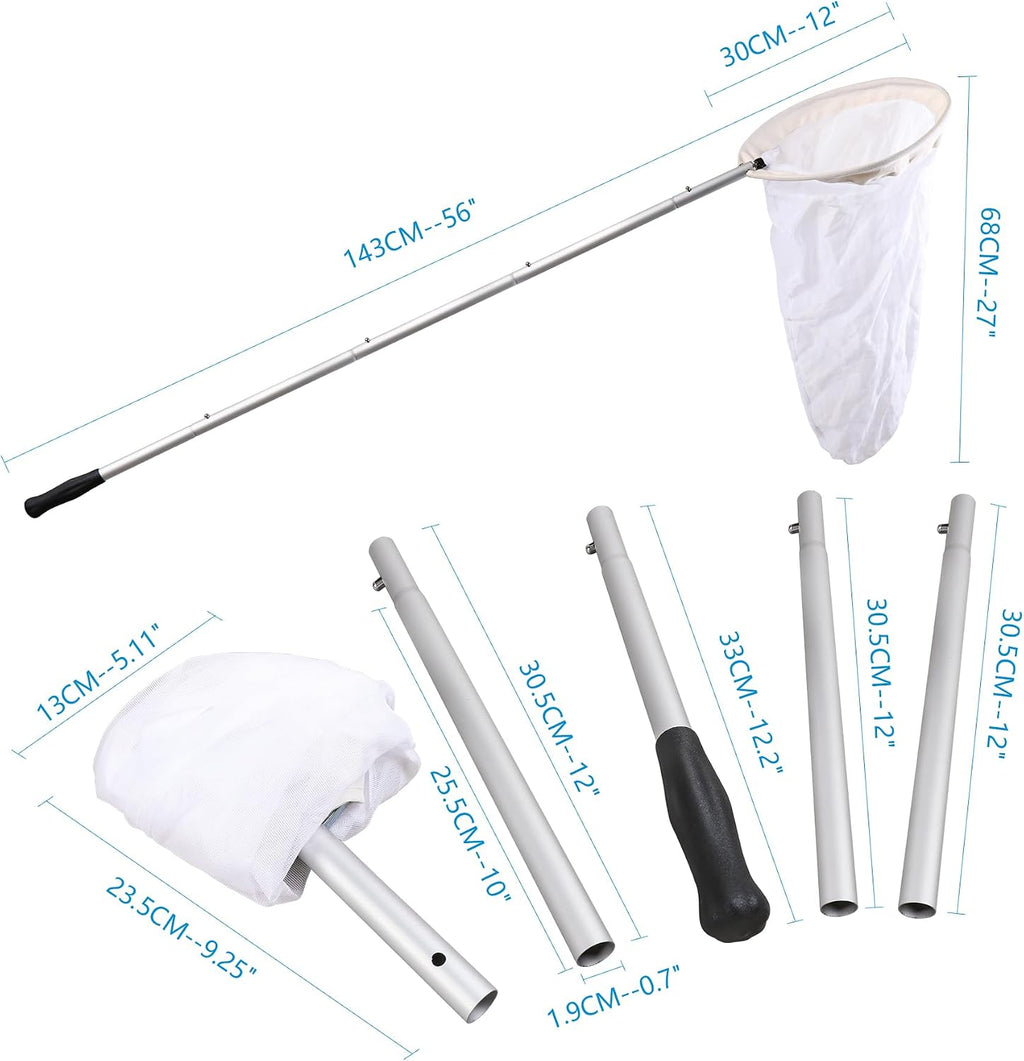 Advanced Insect and Butterfly Net, Crushable Pocket Butterfly Net with Detachable Push-Fit Handle