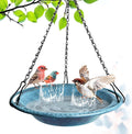 Hanging Bird Bath & Feeder Bowl, 12 in, Antique Blue