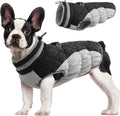 FUAMEY Dog Coat for Small Dogs, Fleece Dog Winter Jacket with Harness