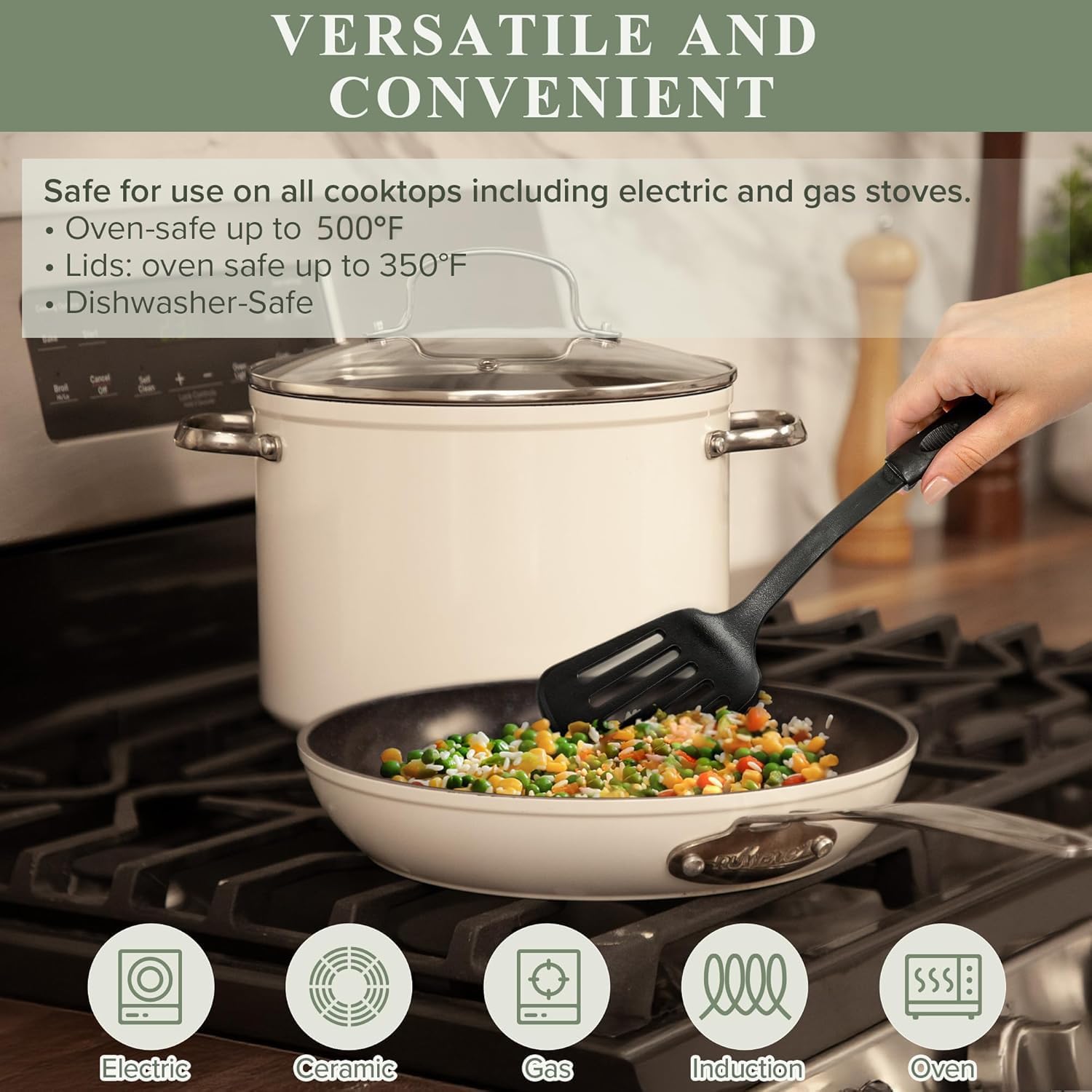 Nuwave Healthy Duralon Blue Ceramic Nonstick Cookware Set, PFAS Free