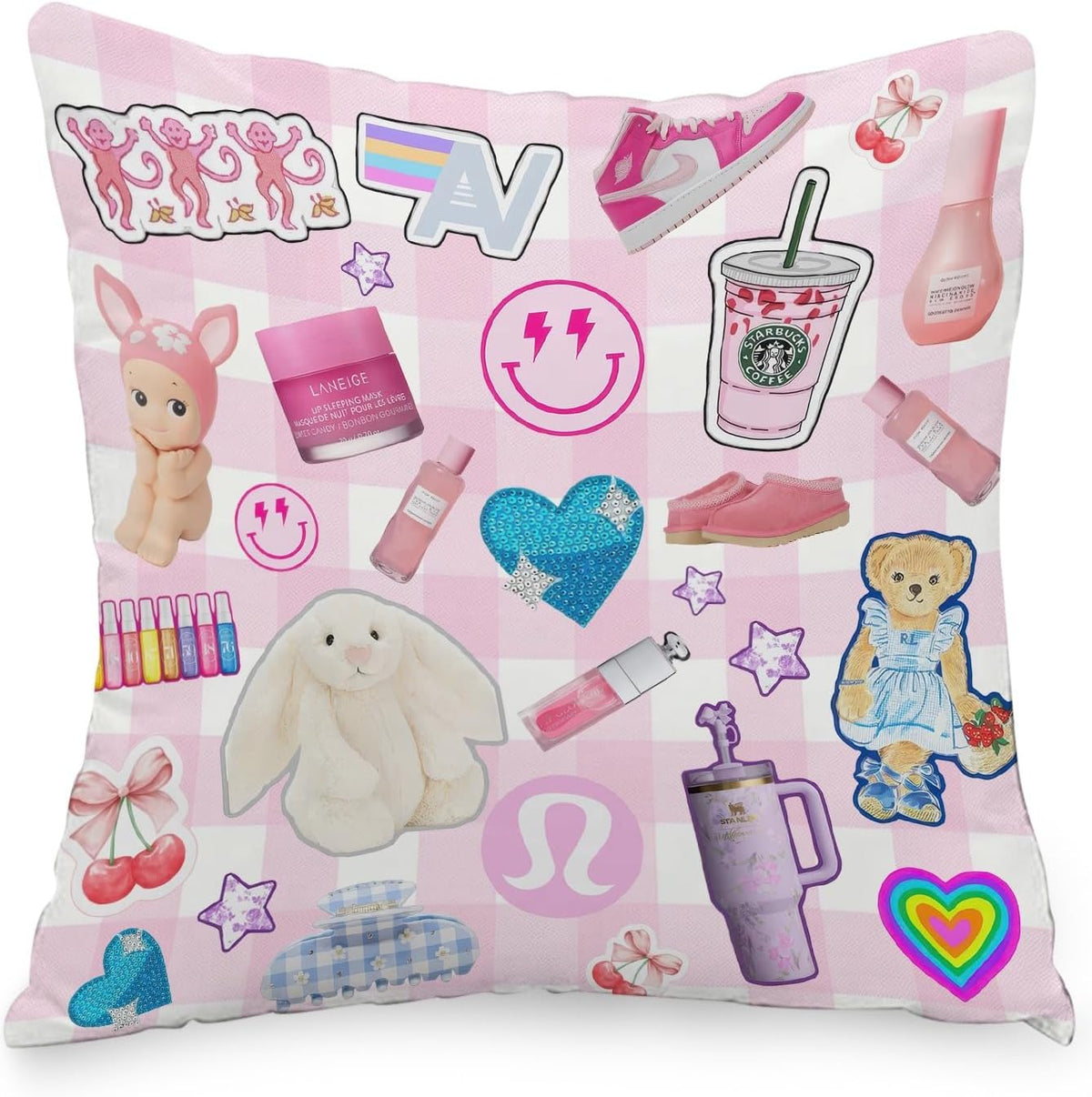 Gilbins Camp Bunk Kids Autograph Pillows A Great Pre-Camp Gift for Boys Or Girls Camp Retro (Camp Friends Art)