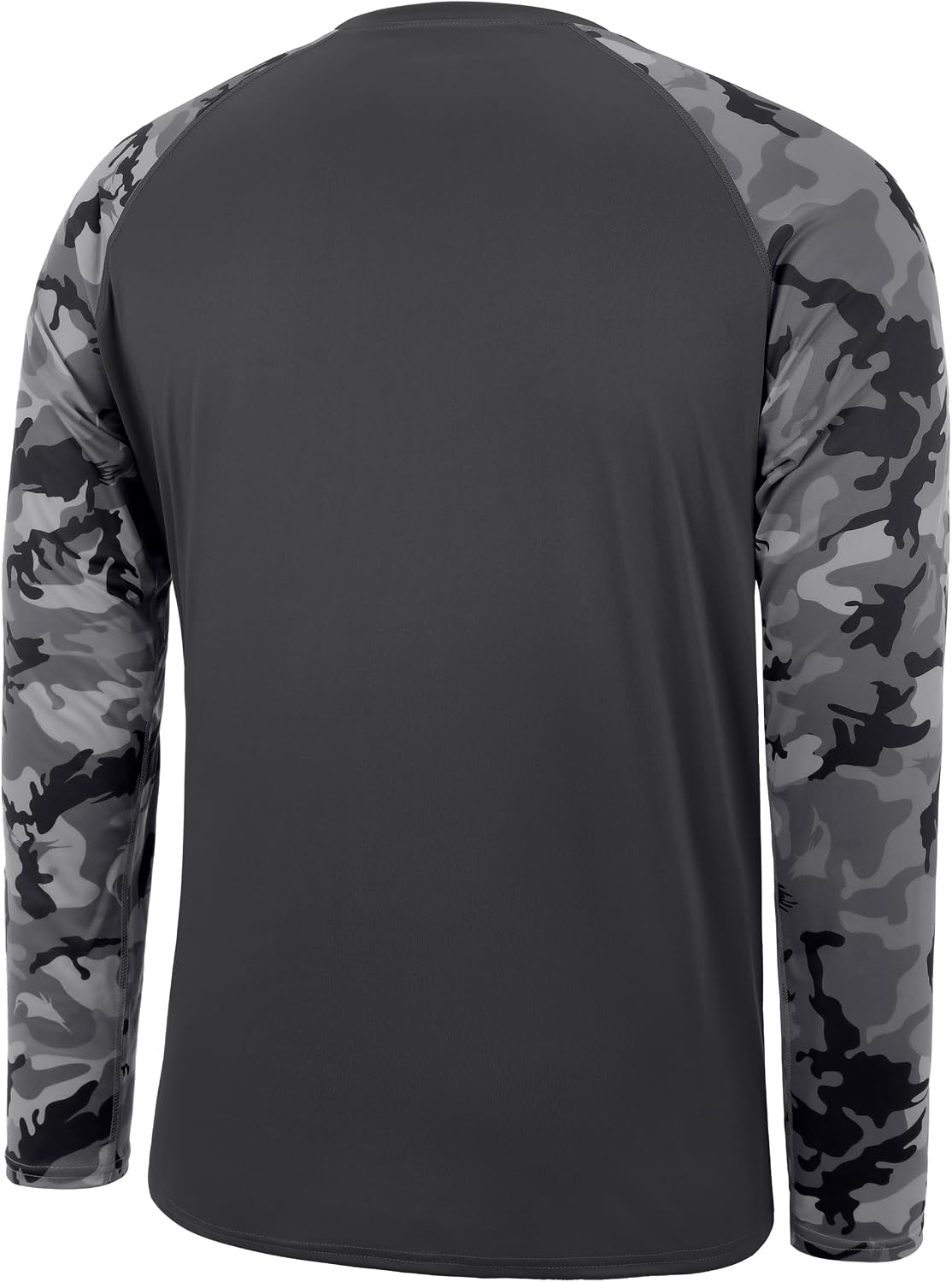 FISHEAL Men's Long Sleeve Fishing Shirts, UPF 50+ Camo Sun Protection Rash Guard, UV Shirt for Swimming Hunting Outdoor