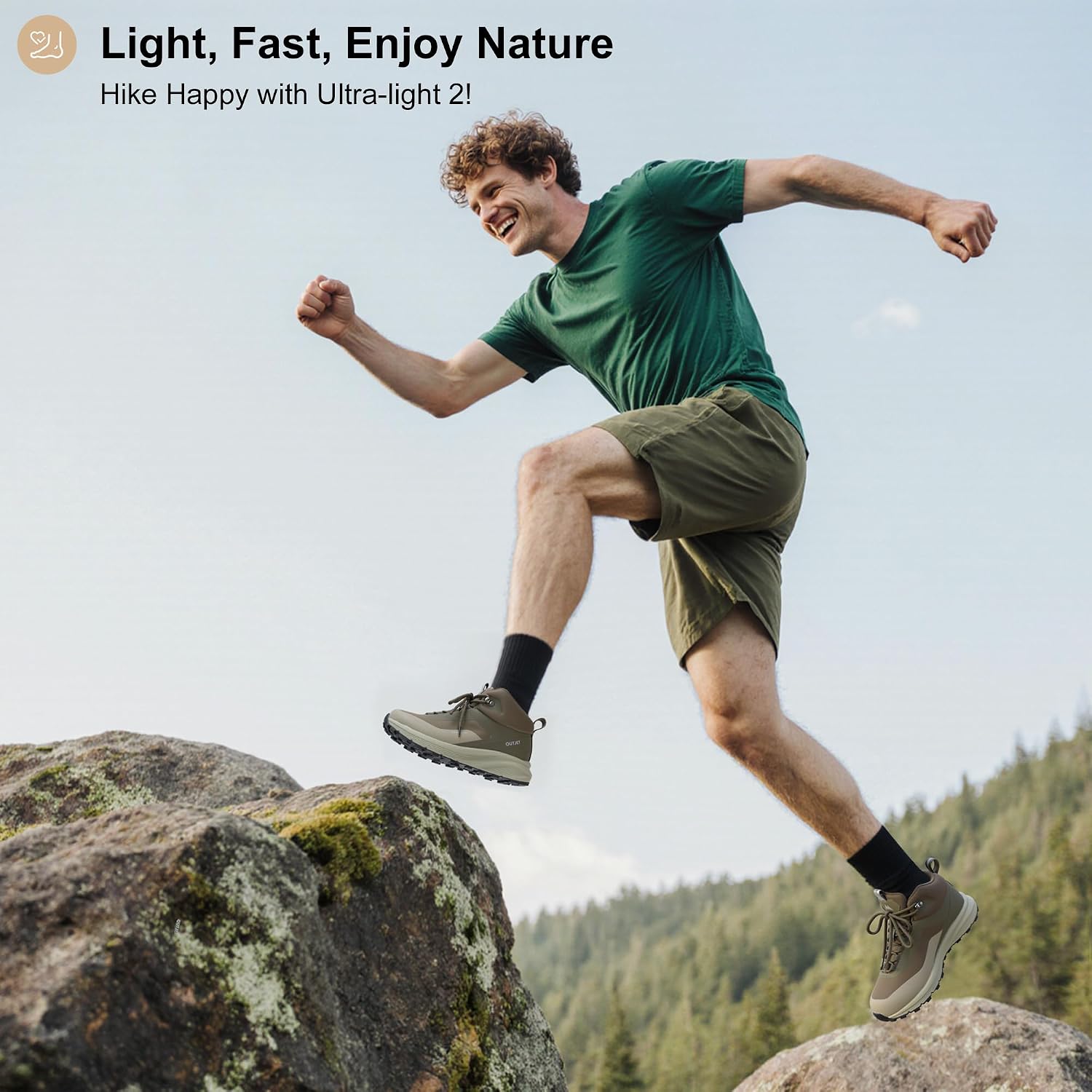 Men's Waterproof Hiking Boots Lightweight Comfortable Outdoor Walking Trail Boots Shoes