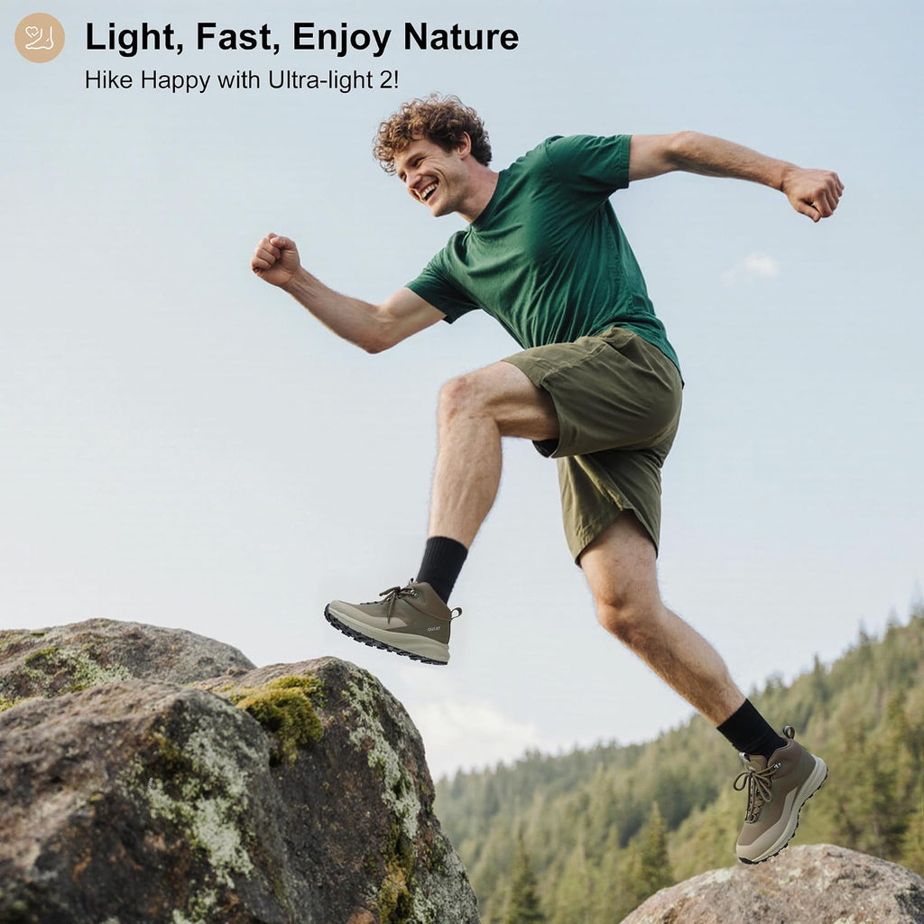Men's Waterproof Hiking Boots Lightweight Comfortable Outdoor Walking Trail Boots Shoes