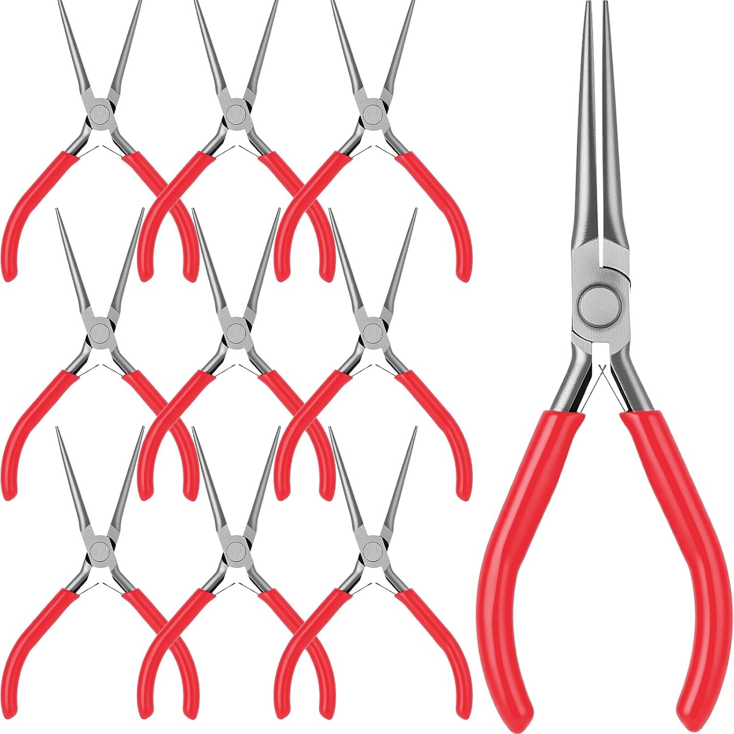 10 Pcs Mini Needle Nose Plier Bulk Jewelry 6 '', Blue