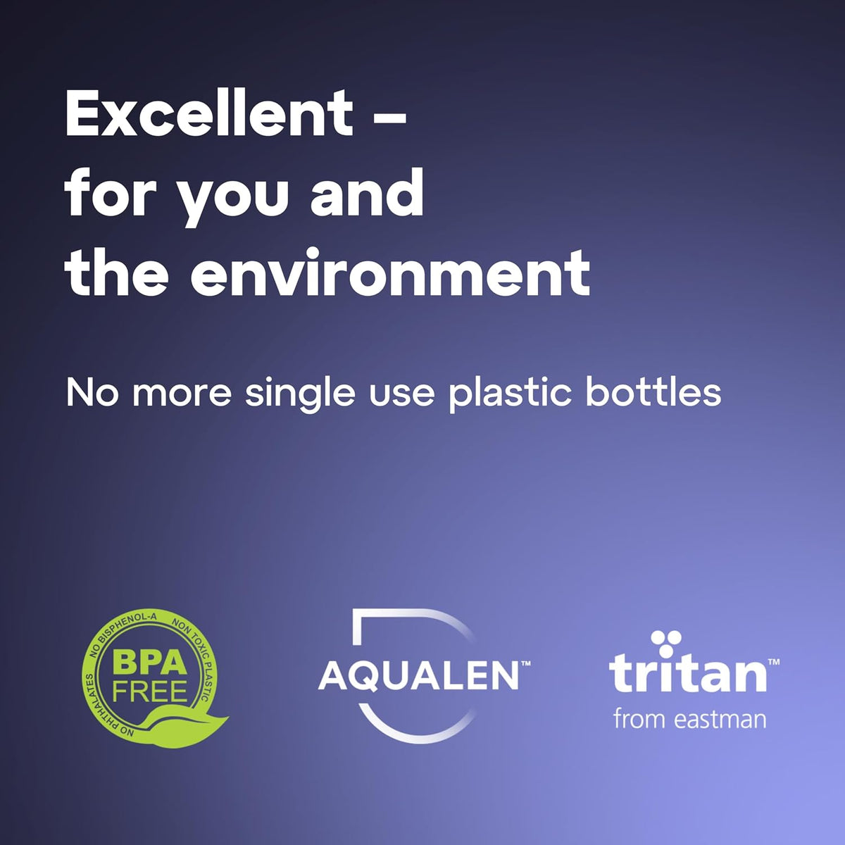 AQUAPHOR City Water Filter Bottle 17 oz | Reusable & Portable Filtered Water Bottle | BPA-Free | Perfect for Camping, Travel, Indoor & Outdoor Use | Navy Blue