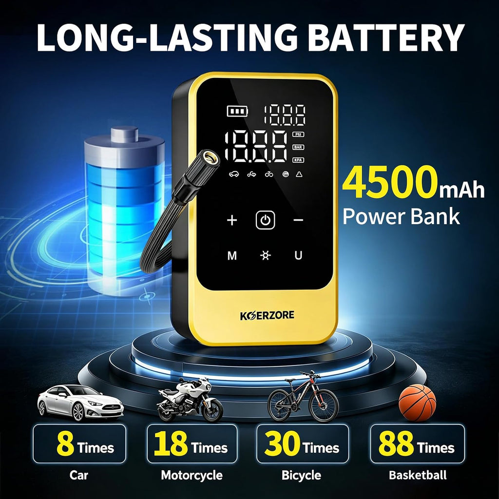 Tire Inflator Portable Air Compressor,150 PSI Cordless Air Pump