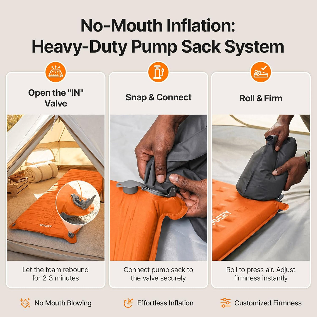 OGERY Foam Camping Mattress, Insulated Portable Sleeping Pad