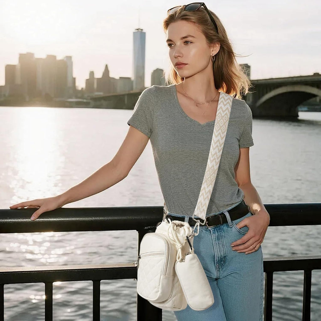 AGLOD Water Bottle Carrier Bag with Strap, Water Bottle Holder Crossbody Bags for Women Men for Walking, Hiking,Cycling