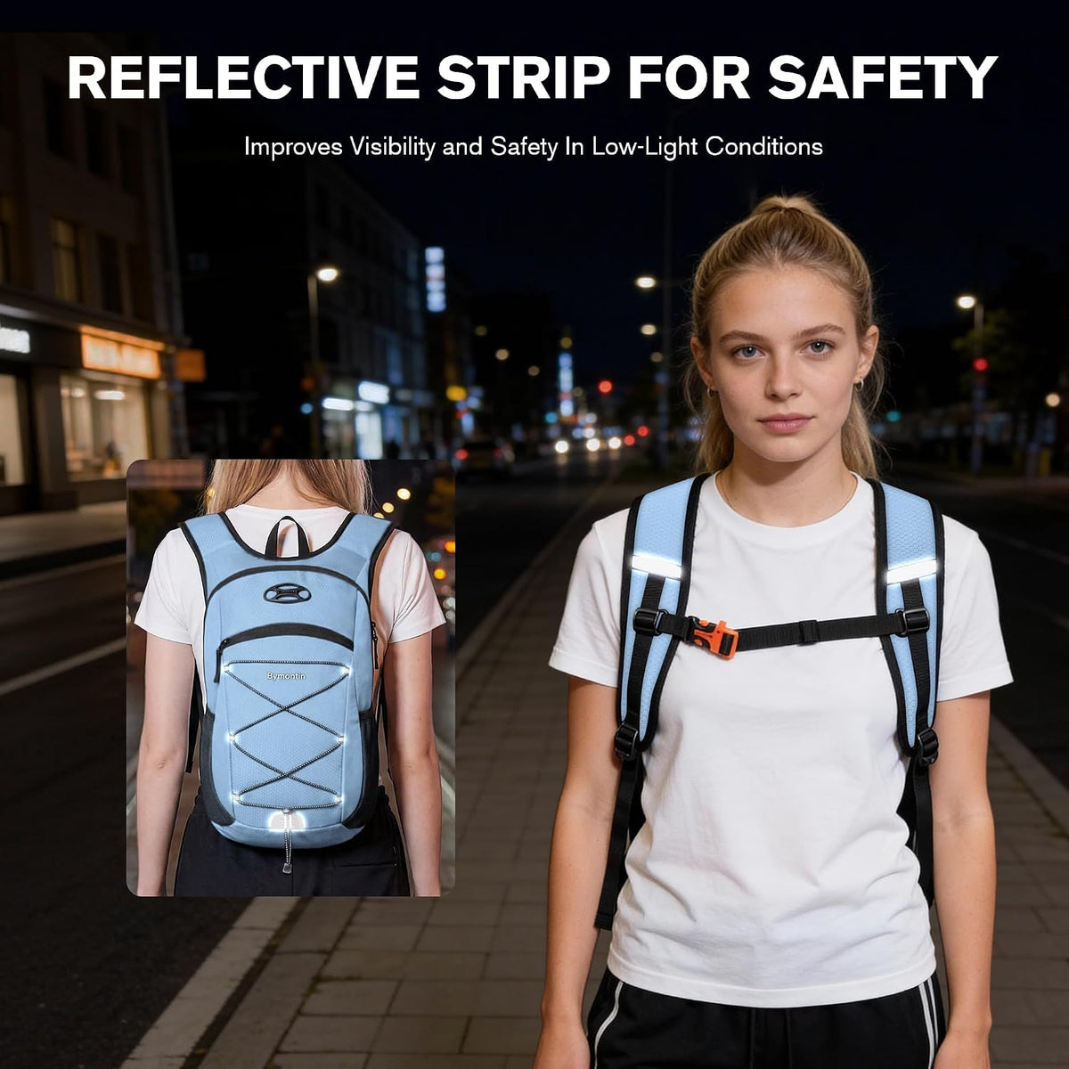 Ultra-Light Soft Hiking Daypack With Cushioned Breathable Back Panel