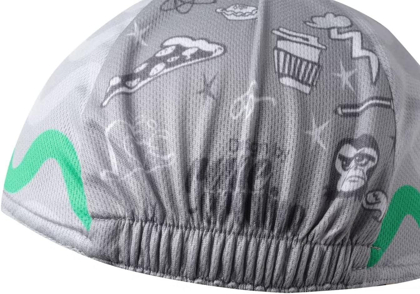 Funny Cycling Cap - Polyester Skull Cycling Hat-Under Helmet -Cartoon Cycling Helmet Liner Breathable&Sweat Uptake