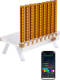 Sound Reactive Ambient Light, Smart App-Controlled Music Rhythm Lamp with Custom Modes, Designed for Portable Speaker Setup for Bedroom, Dorm, Living Room (Orange)
