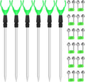 Fishing Rod Holder for Ground: 6pcs Extendable Telescopic Fishing Pole Holders for Bank Ground Sand with 12 Alarm Bells