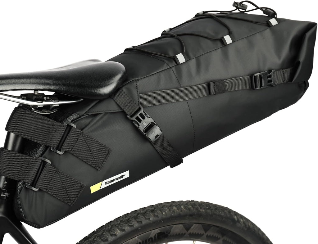 Bike Saddle Bag Waterproof Bike Seat Bag Expandable Capacity Cycling Under Seat Pouch for Mountain Road Biking and Commuting Trips 13L