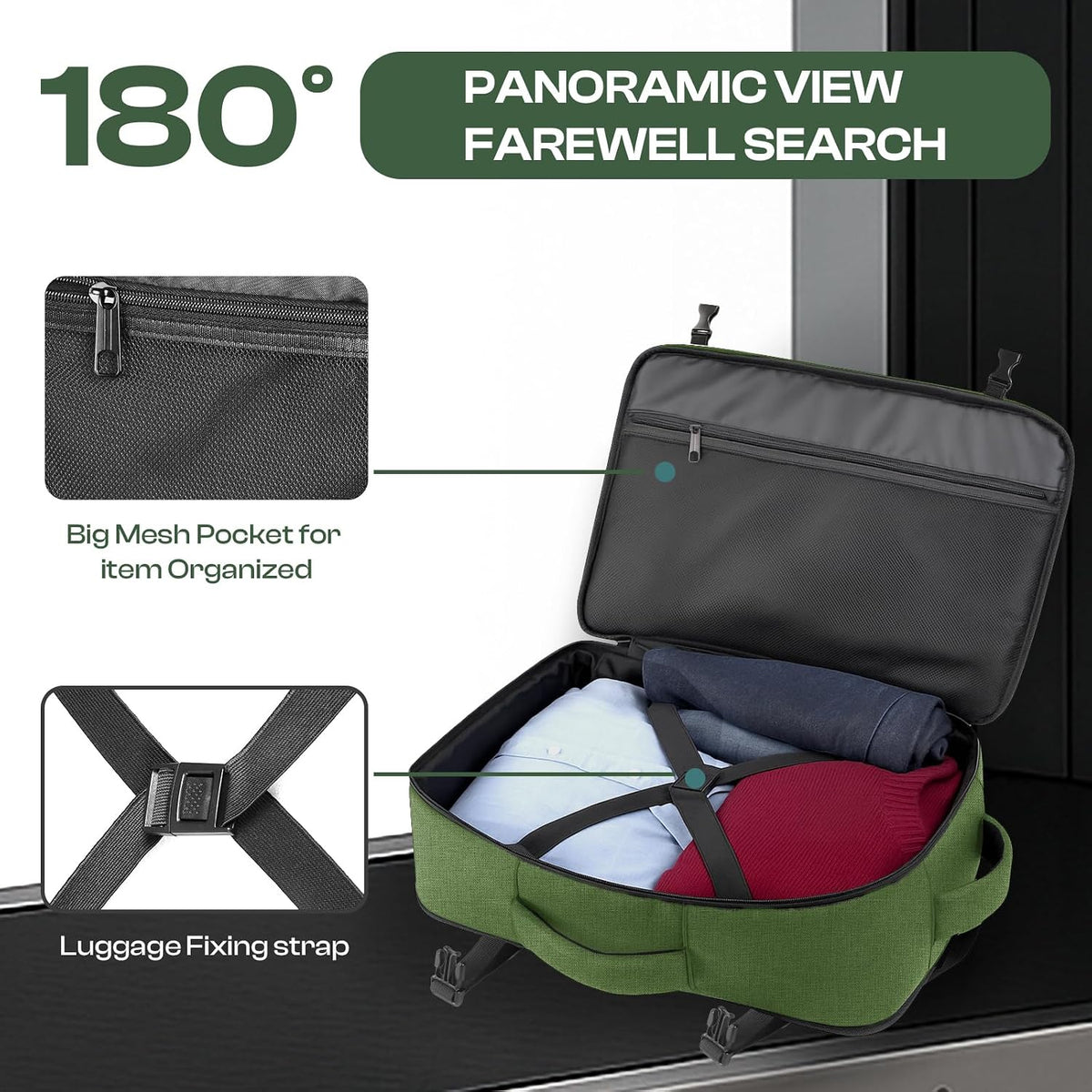 Large Expandable Carry On Travel Backpack,TSA Flight Approved Big Backpack