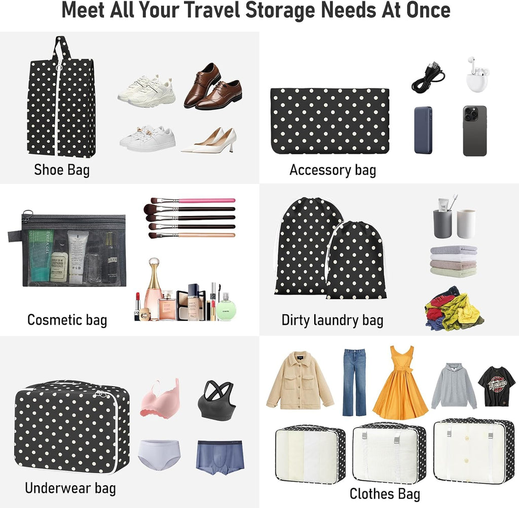 Packing Cubes for Travel 10 Set Luggage Organizer Bags