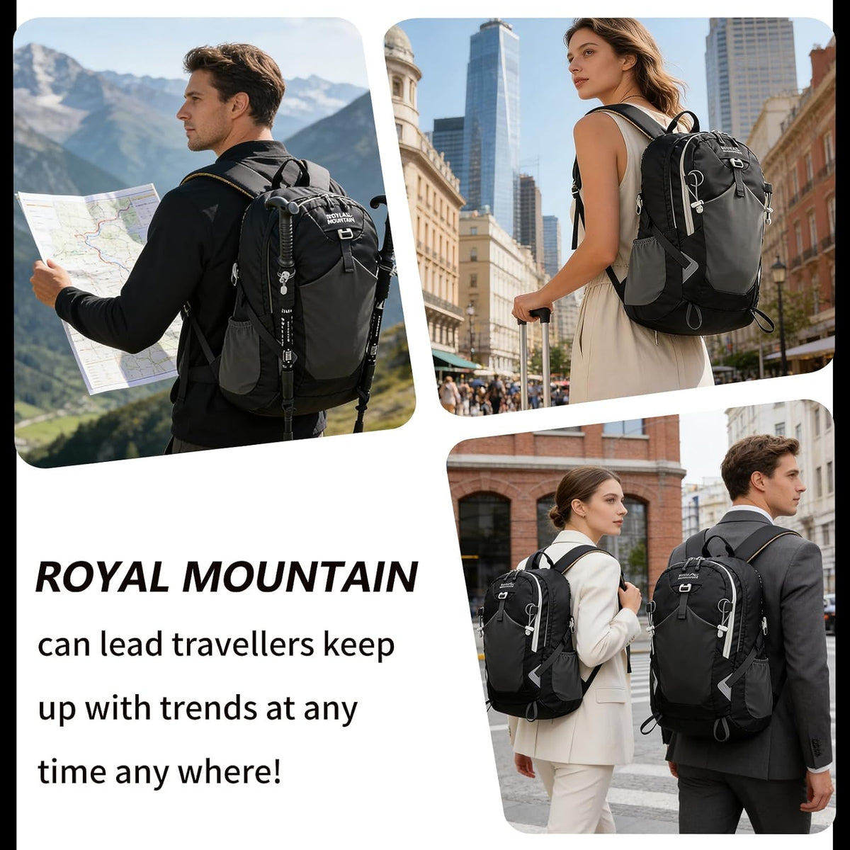 20L Hiking Backpack With Rain-Cover, Lightweight Packable Backpack For Women Men, Hiking Daypack Backpacks Fit For Camping, Sports, Daily Commuting, Short Trips (Black)